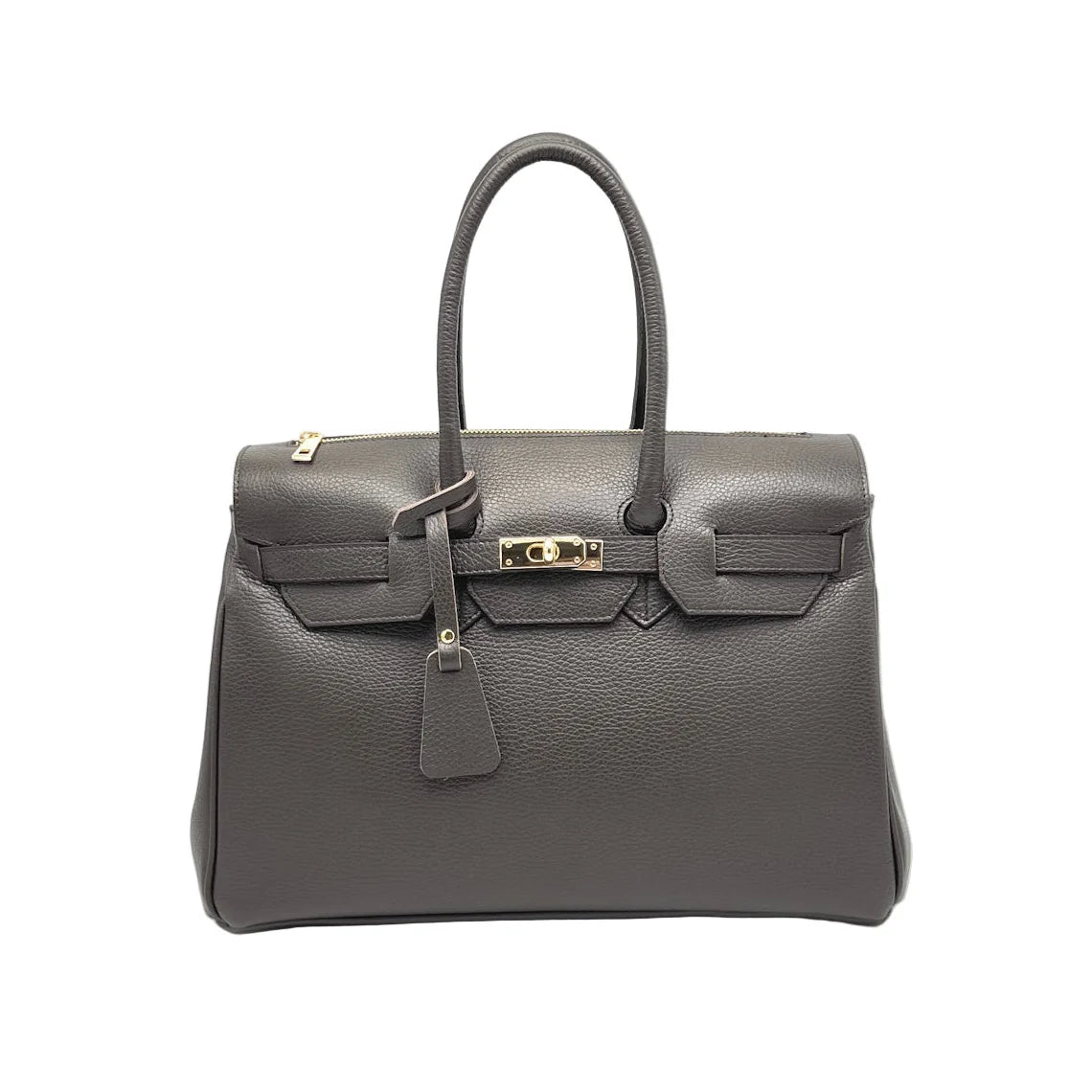Geantă Oltrarno Crossbody din piele naturală gri antracit