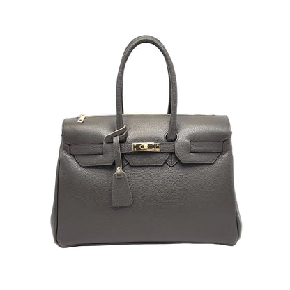 Geantă Oltrarno Crossbody din piele naturală gri antracit